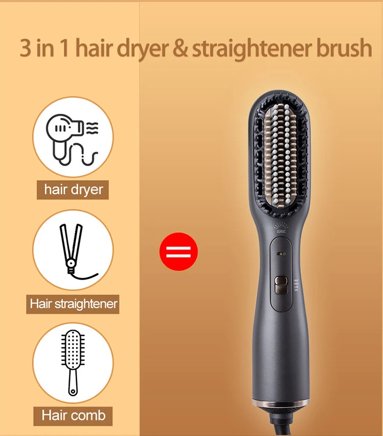 Factory 4 in 1 Hot Air Comb Hair Straightener Hair Dryer Brush